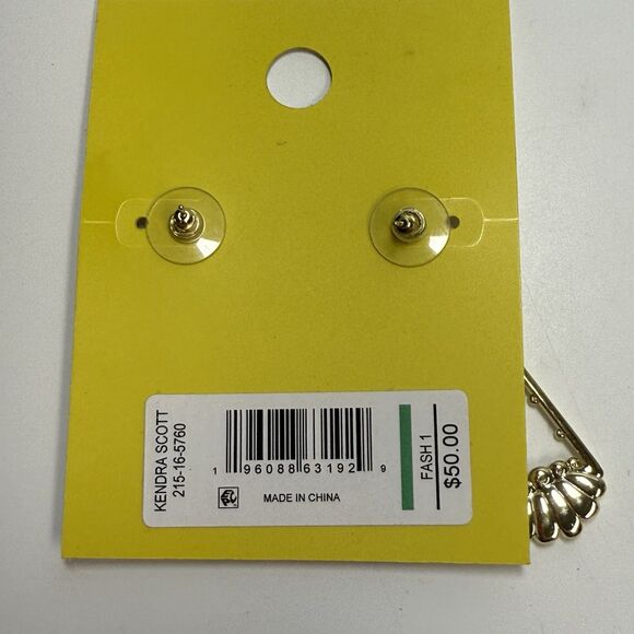 Kendra Scott x Target Isla 14K Gold Over Brass Statement Earrings New - Picture 2 of 7